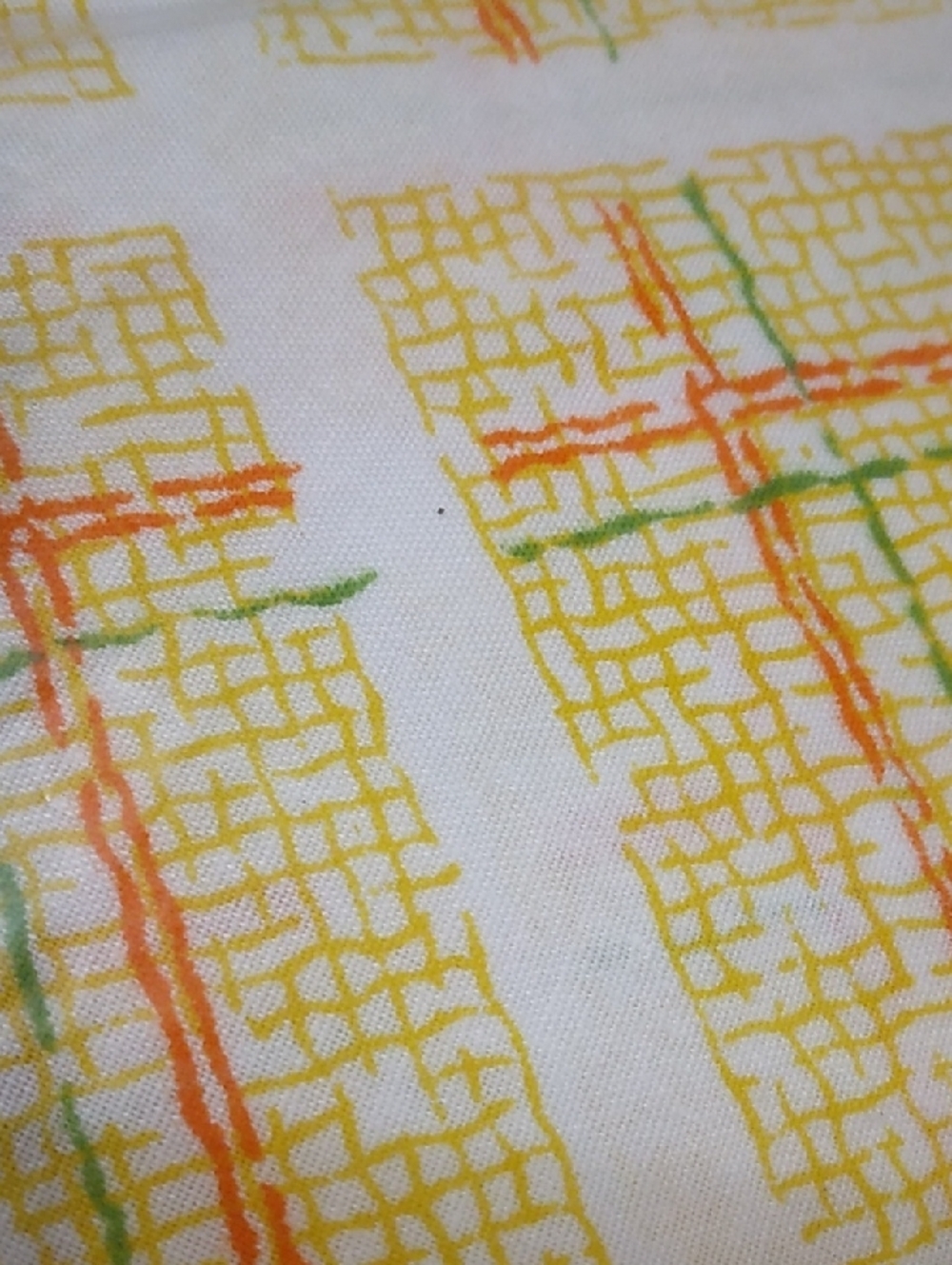 Vintage Morgan Jones No-Iron Luxury Muslin Twin Flat Sheet Yellow & Orange Plaid - Picture 4 of 8